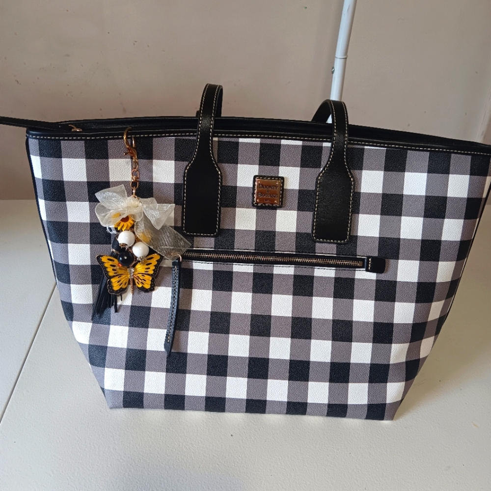 Checkered Black and White Women's Bag New Without Tags
